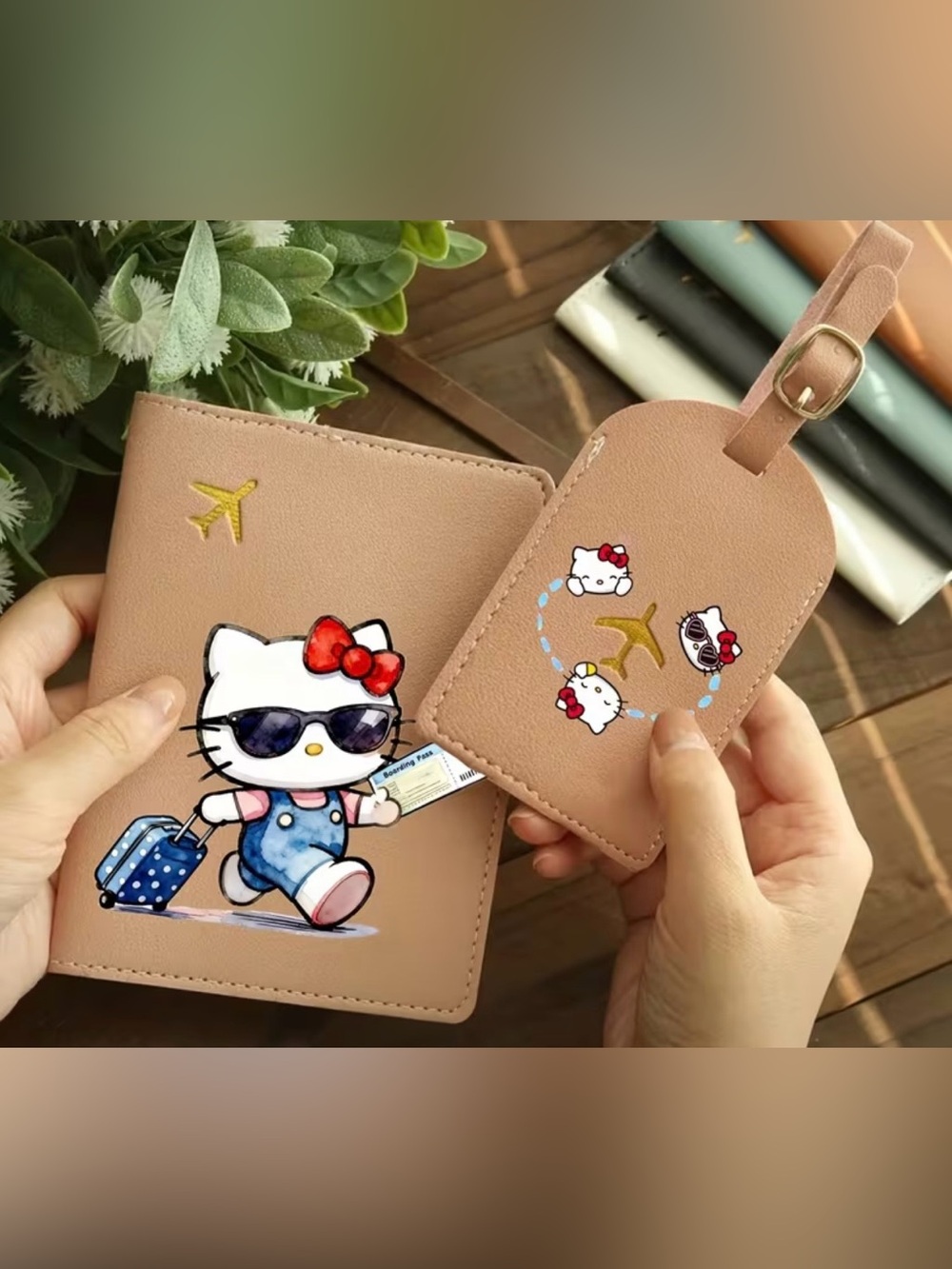 Travel Passport Cover and Luggage Tag Set - Picture 2 of 3